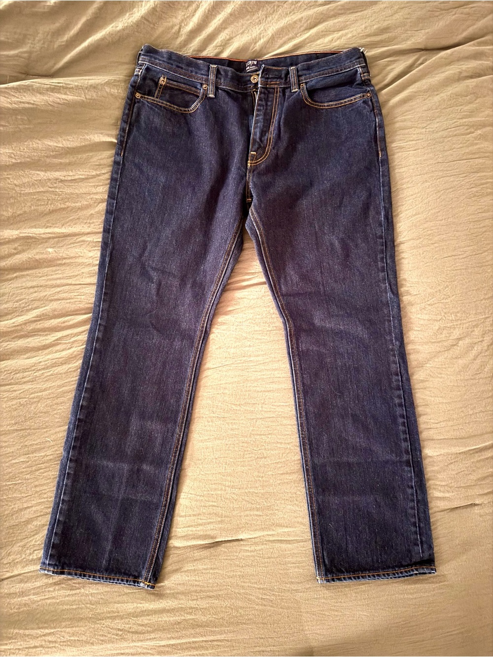 Men's J Crew Dark Wash Slim Straight-Leg Jeans